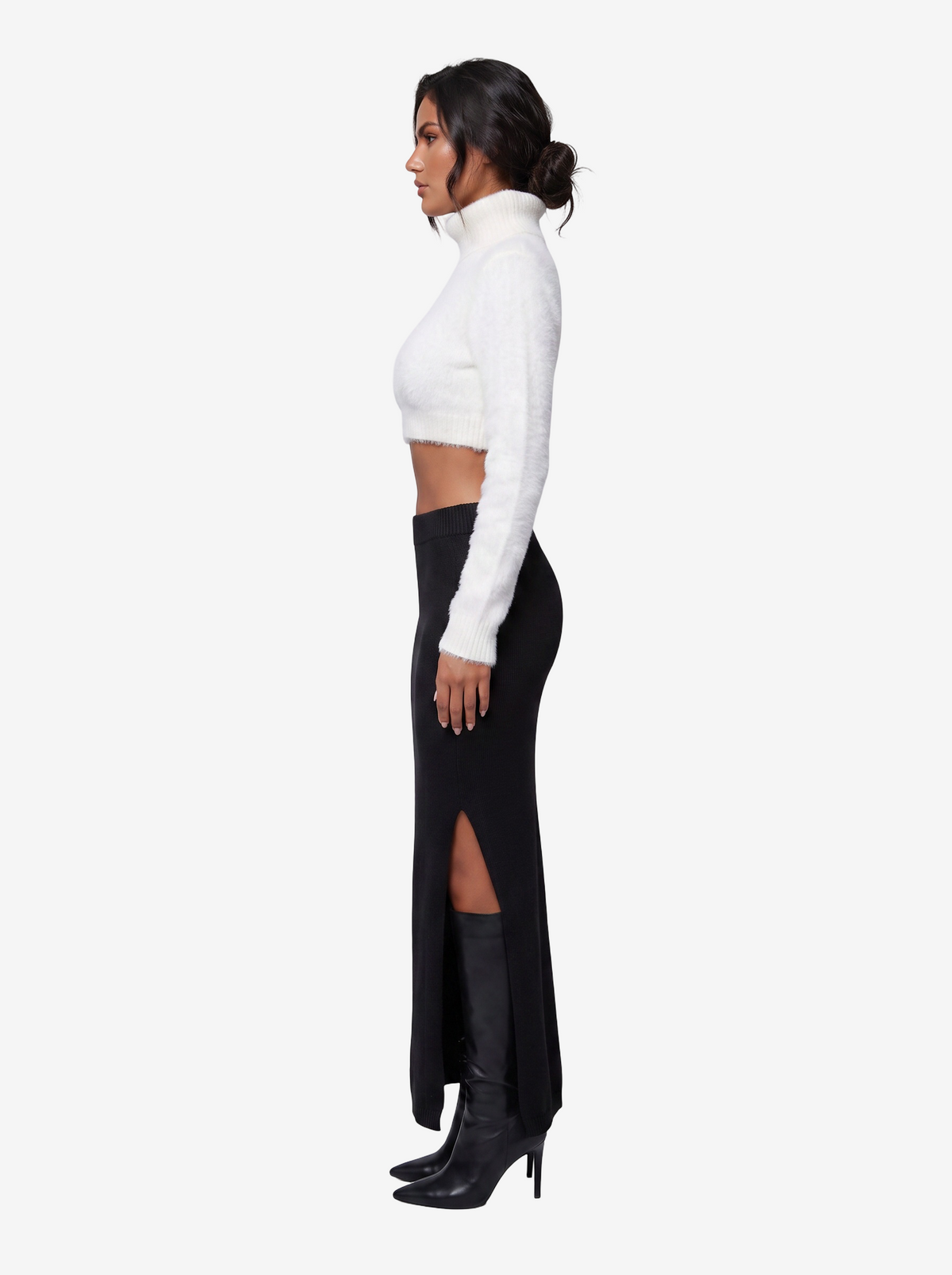 Yırtmaçlı Uzun Kaşkorse Etek