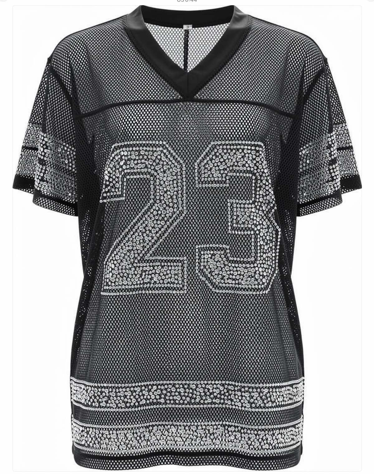 Taşlı Bol Kesim File Bluz